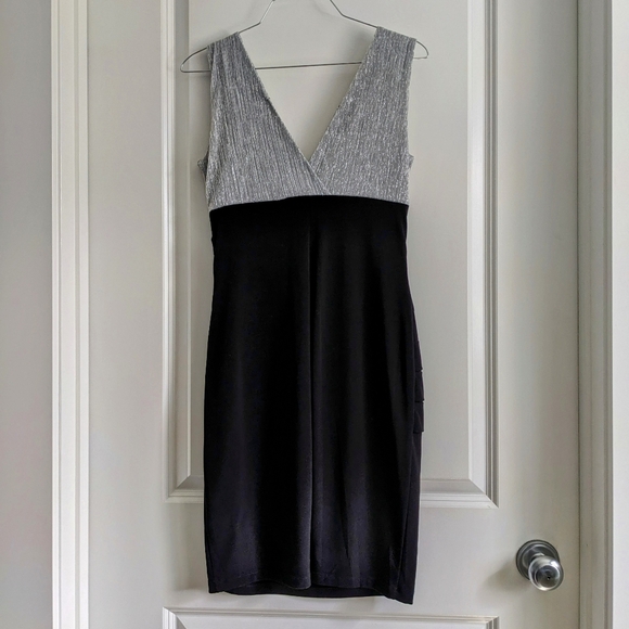 Black and Silver Sparkle Sleeveless Party Dress size S. - Picture 8 of 9